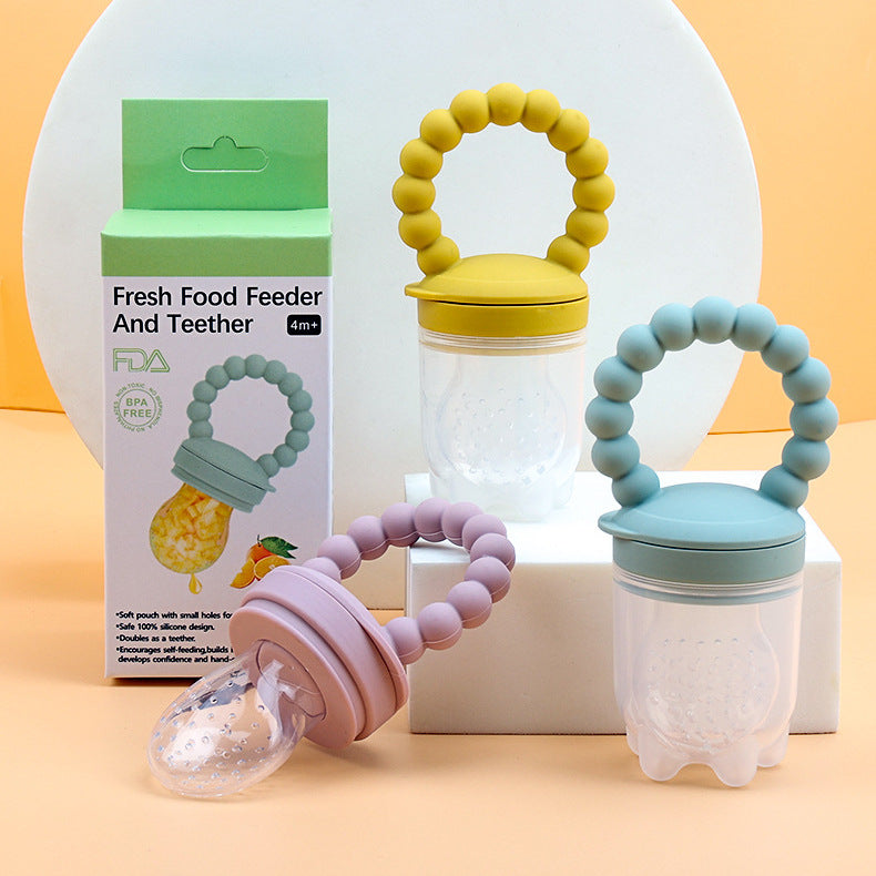 Baby Silicone Fruit Feeder & Teething Pacifier — Safe Food-Grade Soother for 0–3 Years - BsBuy