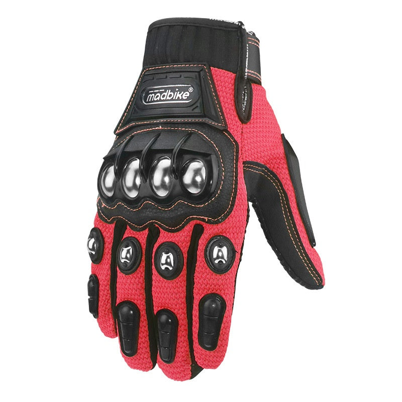 motorcycle cross-country gloves - Red / L