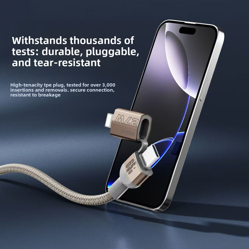 Magnetic Braided 4-in-1 Fast Charging Data Cable - BsBuy