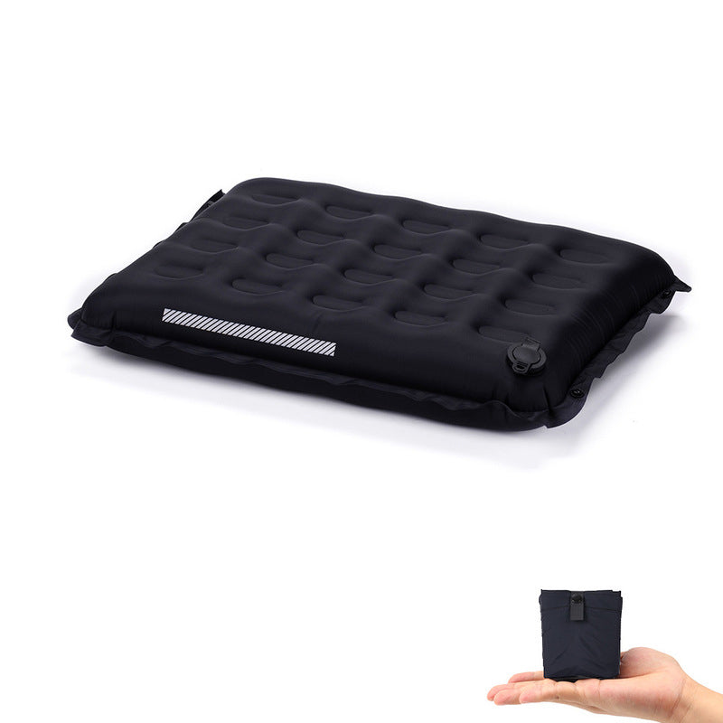 Self-Inflating Seat Cushion Thickened Camping Mat Lightweight Waterproof Foldable Stadium Chair Pad - BsBuy