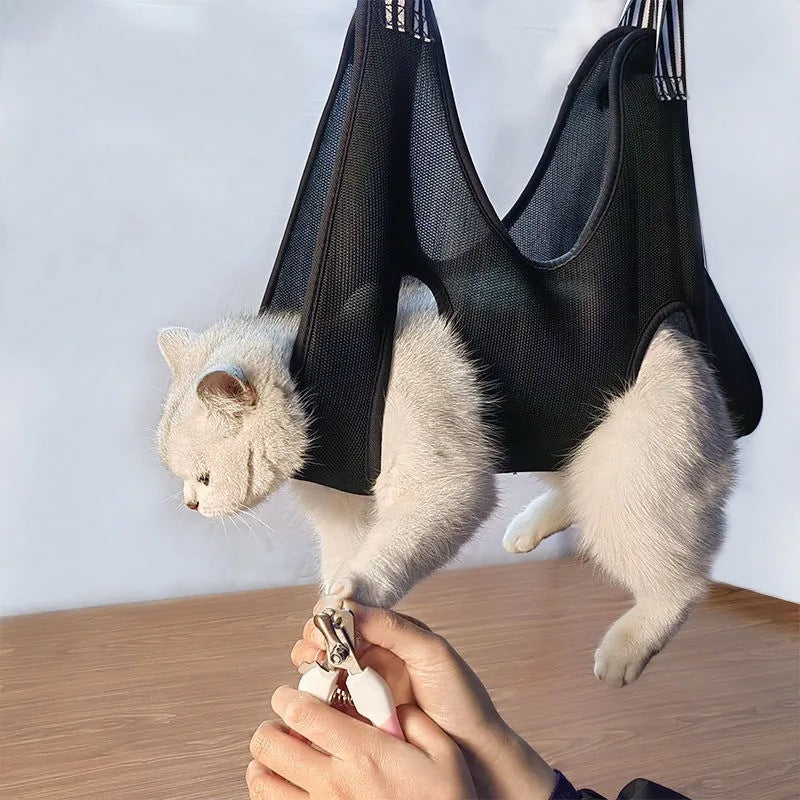Pet Grooming Hammock for Cats and Dogs, Nail Trimming Bed, Small to Medium Size Pet Restraint Bag - BsBuy