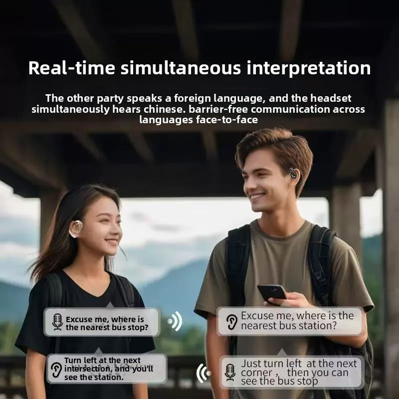 AI Translation Bluetooth Earphones – Real-Time Multilingual Translation & Hi-Fi Sound - BsBuy