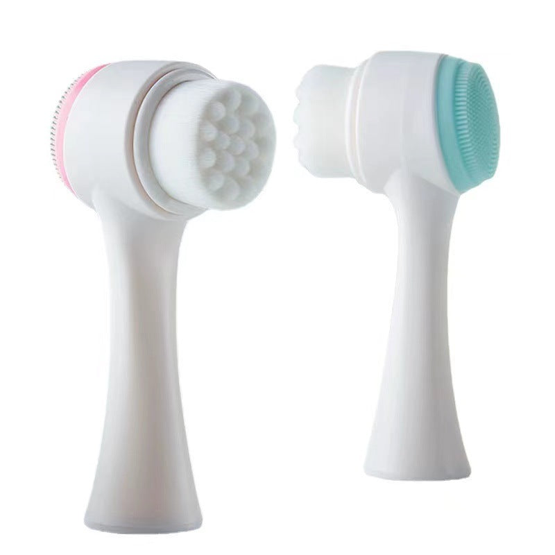 Facial Cleansing Brush – Double-Sided Soft Bristle Silicone - BsBuy