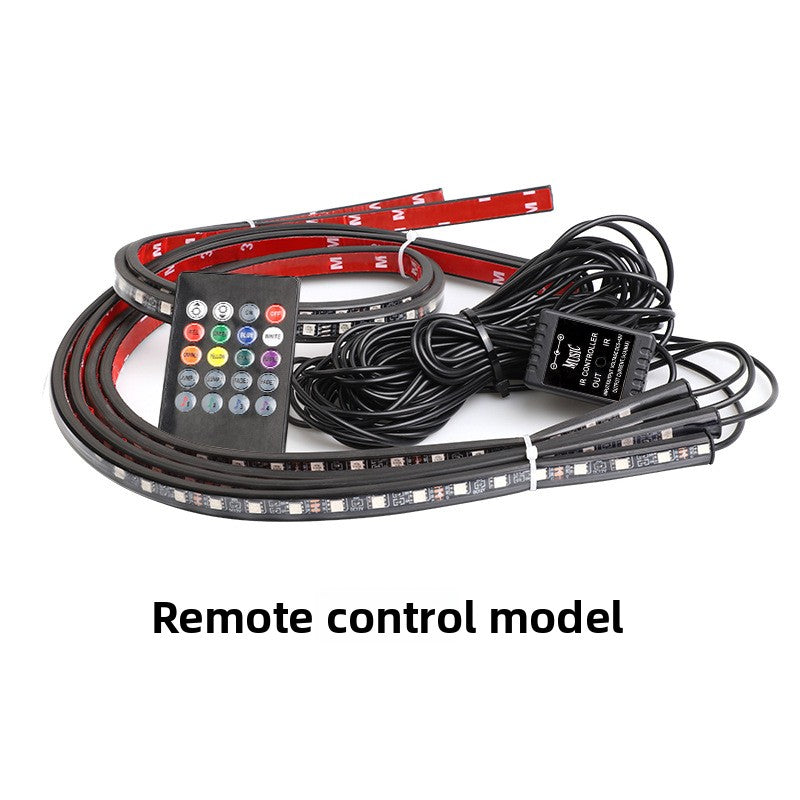 Car LED Atmosphere Light Strip with Voice Control and Bluetooth APP - BsBuy