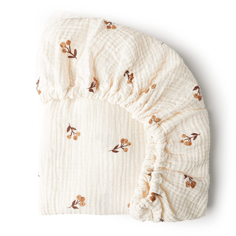 Pure Cotton Baby Washbasin Bed Cover — Cream Style | All Seasons | Multiple Patterns & Sizes - BsBuy
