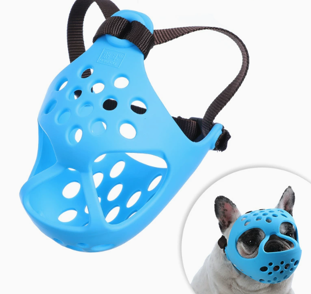 Soft Rubber Short-Muzzle Dog Muzzle – For Bulldogs, Pugs & Flat-Faced Breeds - BsBuy