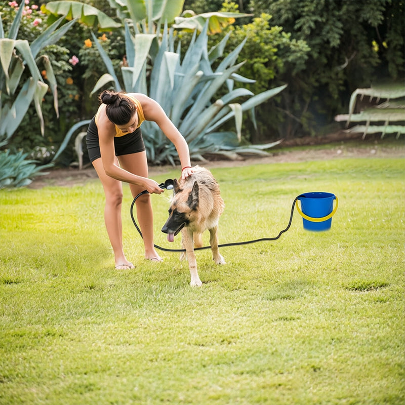 8000mAh Portable Camping Shower, IPX8 Waterproof Rechargeable Outdoor Shower Pump with Hose - BsBuy
