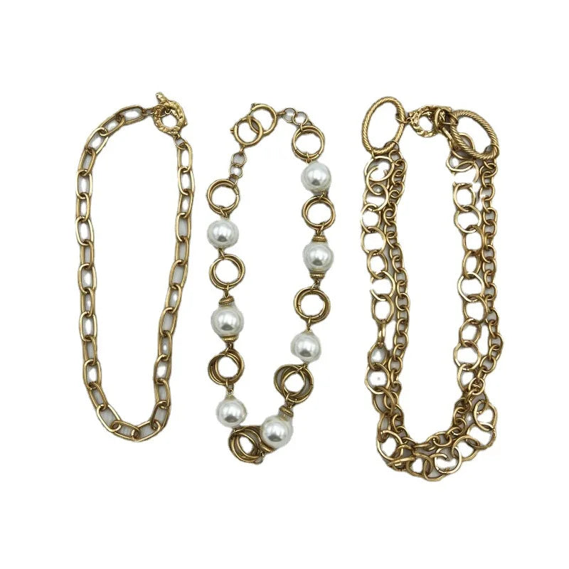 Vintage Pearl Chain Necklace – Multi-Wear Layering Style