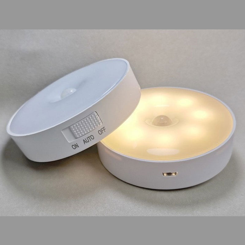 Smart LED Motion Sensor Night Light with Wireless Charging and Magnetic Base, Bedside Lamp for Bedroom, Cabinet, Home Use - Warm Light - Sensor Mode