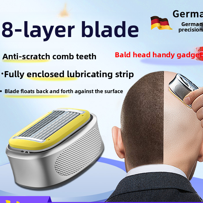 8-Layer Blade Manual Shaver – Precision Hair Removal with Travel Case - BsBuy