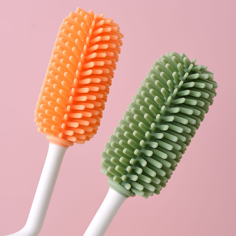 Silicone Baby Bottle Brush Set — Eco-Friendly 360° Cleaning Brushes for Bottles & Nipples - BsBuy