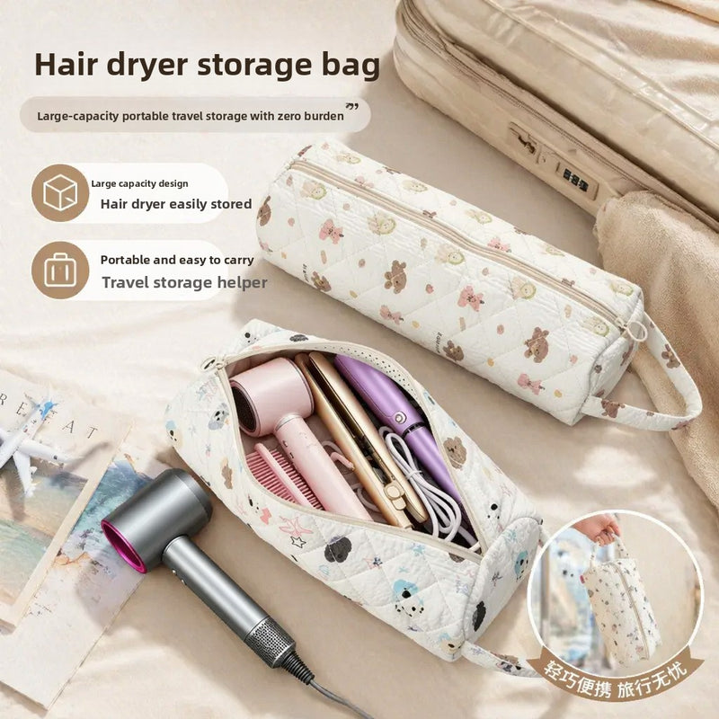 Portable Hair Styling Tool Storage Bag | 6 Designs | Cotton | Travel & Home - BsBuy