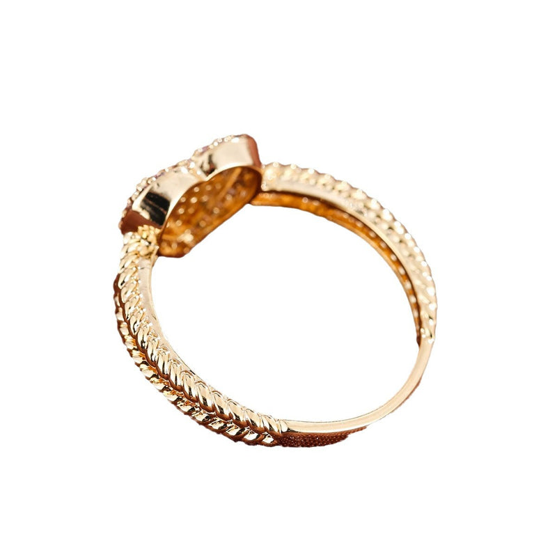 Heart-Shaped Zircon Ring | Gold, Silver & Gunmetal | 12 Colours | Sizes 6–9 - BsBuy