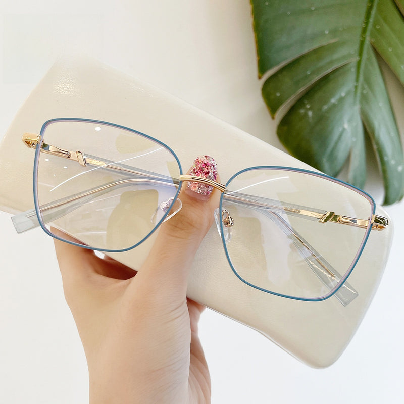 Retro Metal Anti-Blue Light Glasses – Butterfly Frame Screen Eyewear in Five Statement Colourways - BsBuy