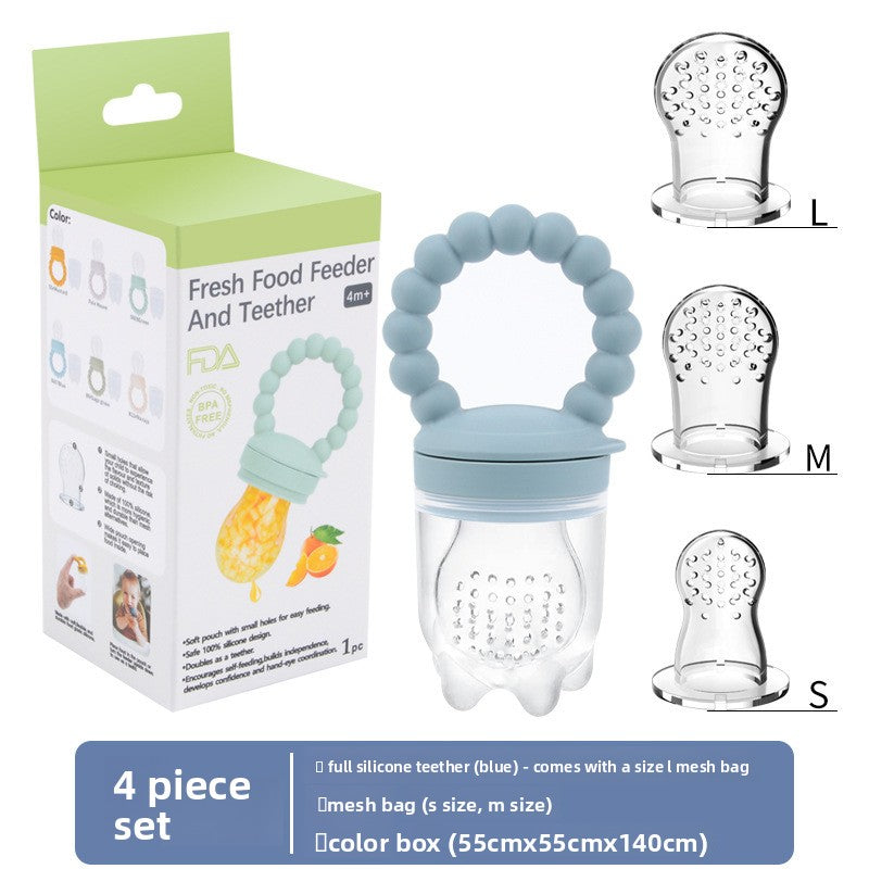 Baby Silicone Fruit Feeder & Teething Pacifier — Safe Food-Grade Soother for 0–3 Years - BsBuy