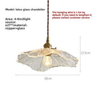 Copper & Glass Lotus Leaf Pendant Light – Nordic Luxury Chandelier - BsBuy