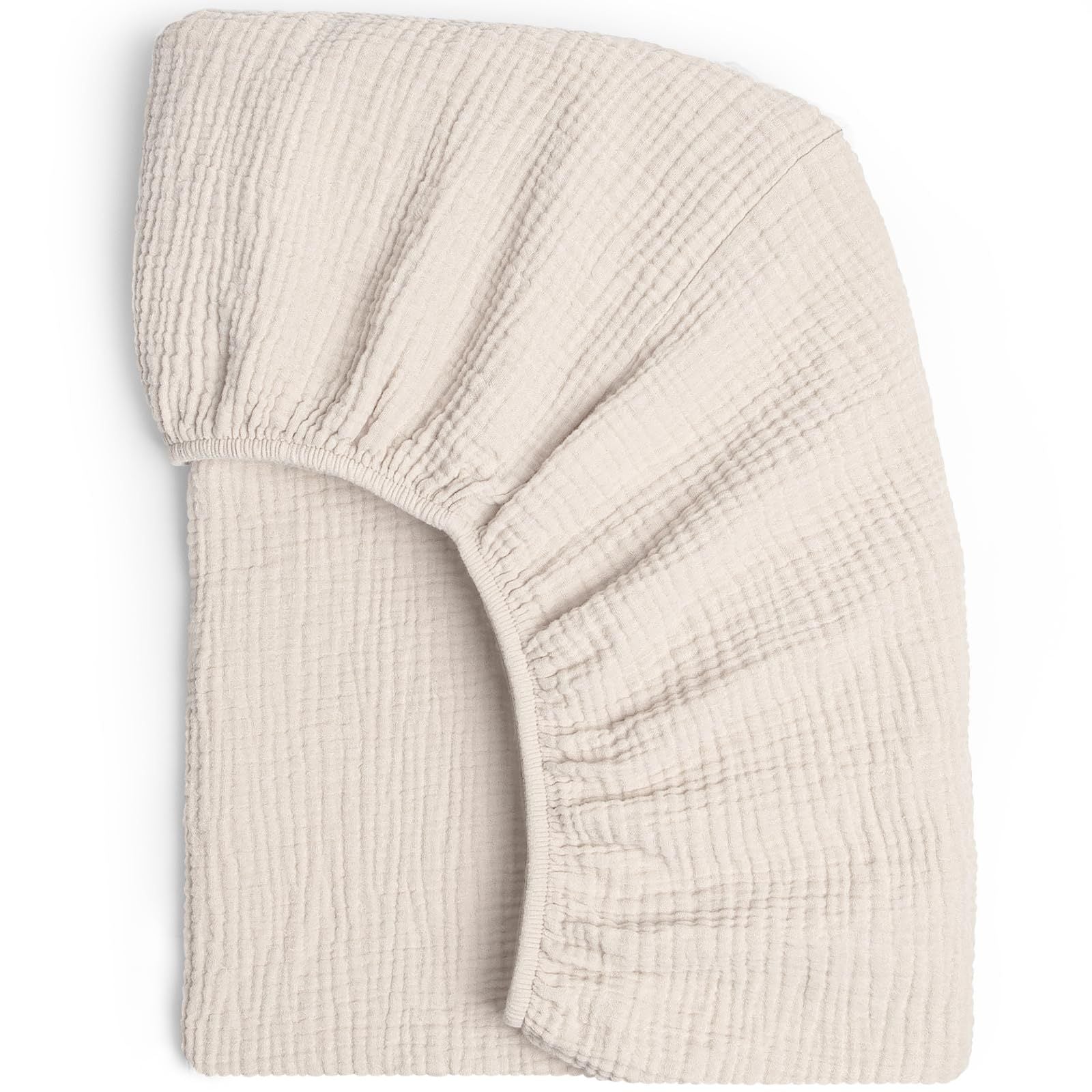 Pure Cotton Baby Washbasin Bed Cover — Cream Style | All Seasons | Multiple Patterns & Sizes - BsBuy