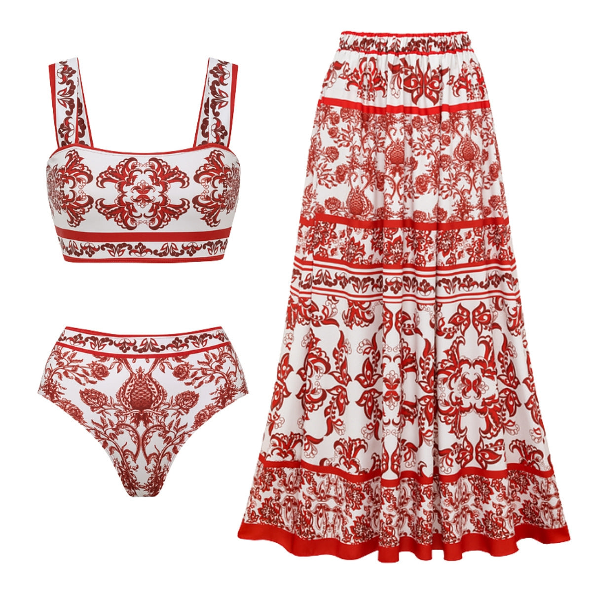 High-Waisted Two-Piece Bikini Set for Women - BsBuy