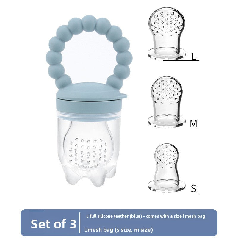 Baby Silicone Fruit Feeder & Teething Pacifier — Safe Food-Grade Soother for 0–3 Years - BsBuy