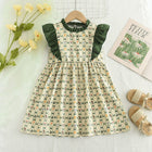 Girls' Summer New Style Dress with Ruffle Print Sleeveless Dress Cross-border Girl Dress Sweet Princess Dress Drop Shipping - BsBuy