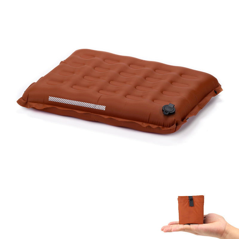 Self-Inflating Seat Cushion Thickened Camping Mat Lightweight Waterproof Foldable Stadium Chair Pad - BsBuy