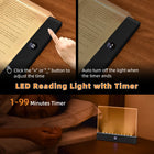 1200mAh battery + 3 color temperatures + brightness adjustment + timer off LED Reading Light  USB Powered Night Light - BsBuy