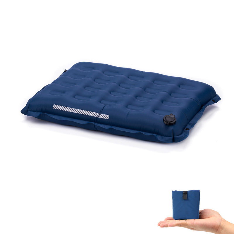 Self-Inflating Seat Cushion Thickened Camping Mat Lightweight Waterproof Foldable Stadium Chair Pad - BsBuy