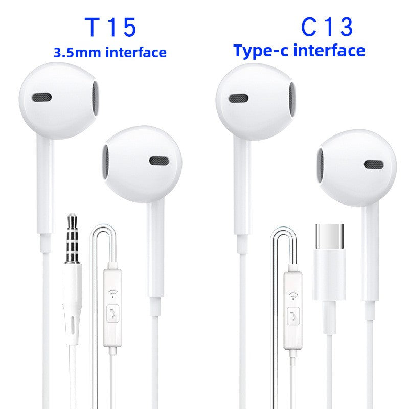 In-Ear Wired Headphones with Microphone and Type-C Support - BsBuy