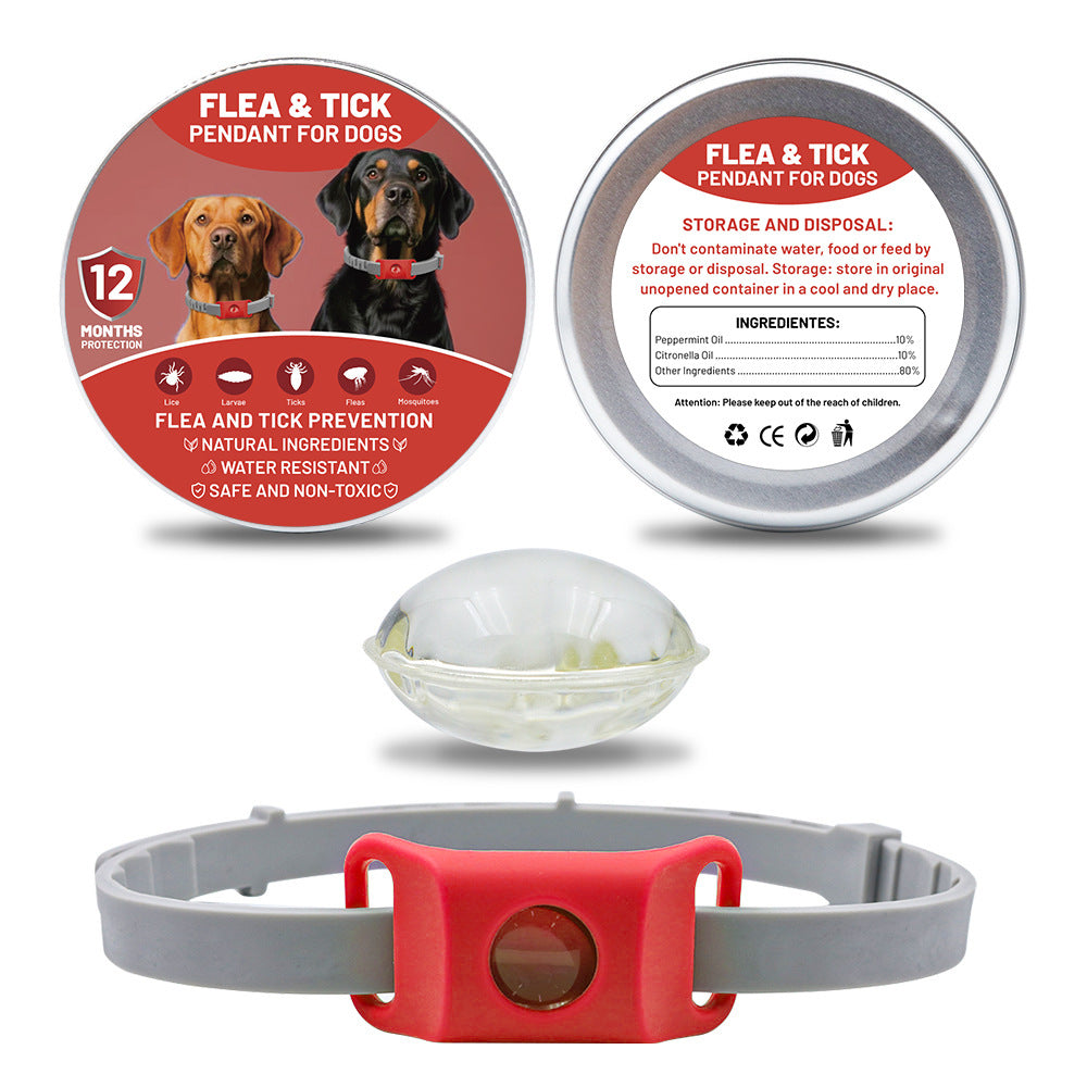 Pet Cat Dog Flea and Tick Prevention Silicone Collar with Insect Repellent Tag, Anti-Flea and Anti-Tick - BsBuy