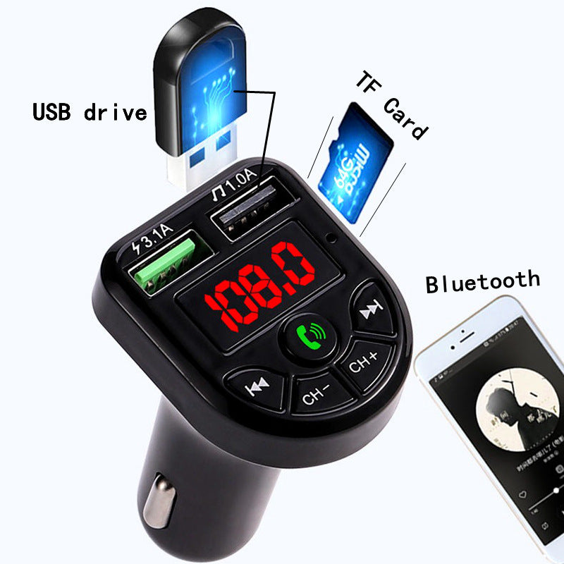 BTE5 Bluetooth 5.0 Car FM Transmitter – MP3 Player, Hands-Free & USB Charger - BsBuy