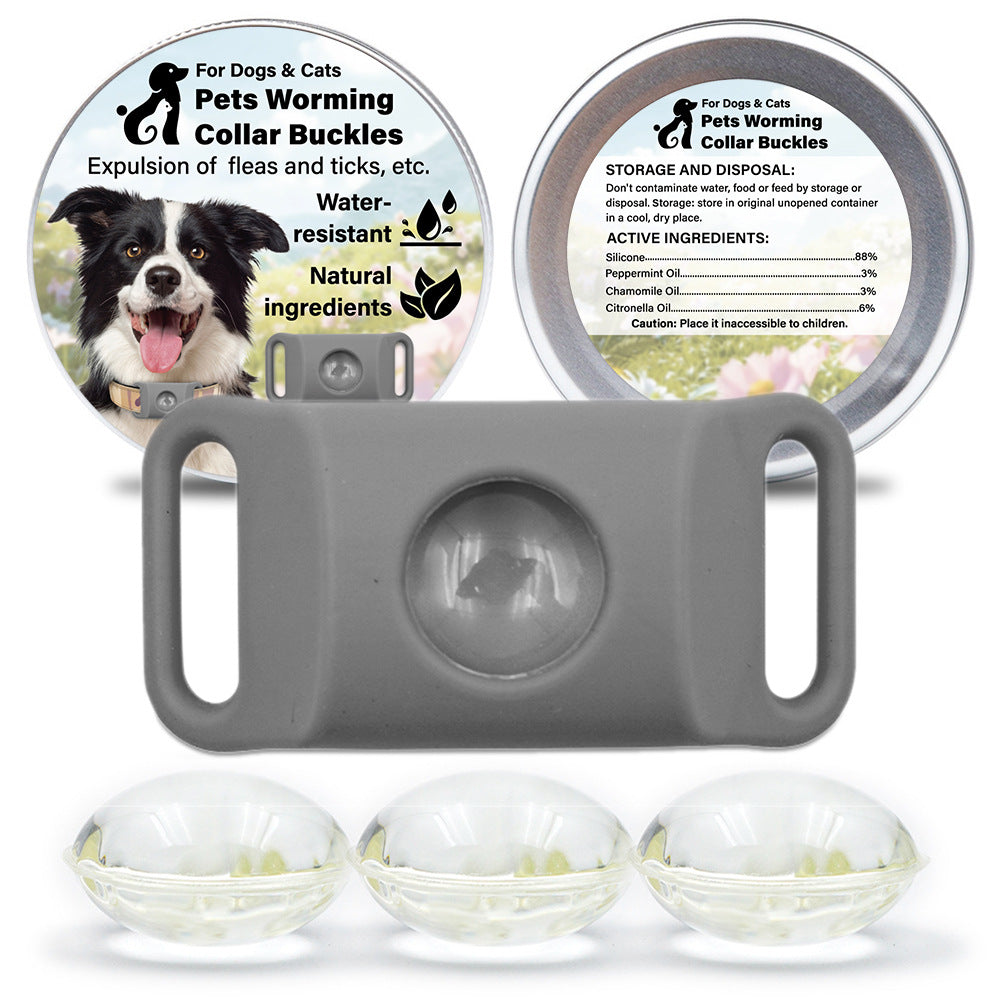 Pet Cat Dog Flea and Tick Prevention Silicone Collar with Insect Repellent Tag, Anti-Flea and Anti-Tick - BsBuy