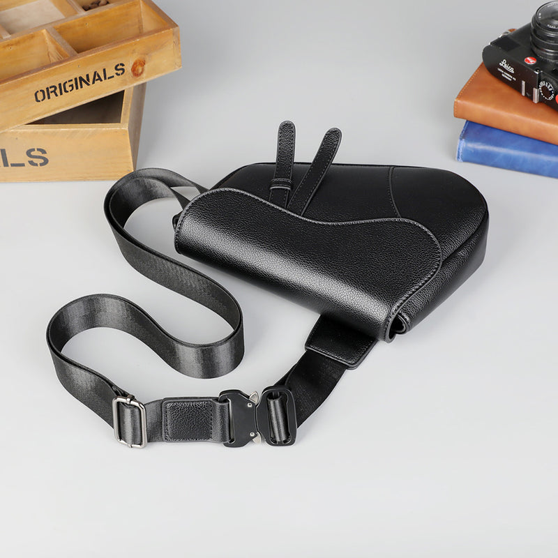 Shoulder bag saddle bag zipper diagonal cross bag men's bag - BsBuy