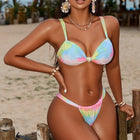 Printed gradient split swimsuit