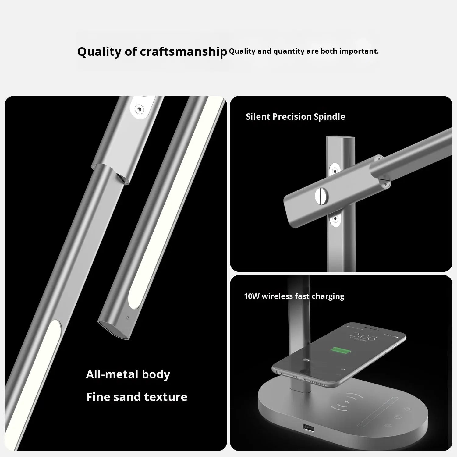 LED Desk Lamp with Wireless Charging | 5 Colour Temperatures | DS508W - BsBuy