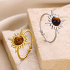 Bohemian Sun Star Adjustable Stainless Steel Ring - BsBuy