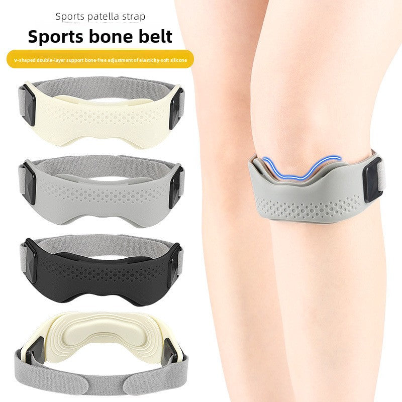 Adjustable Patella Support Belt – Silicone Knee Strap for Running, Cycling & Sports | One Size | 3 Colours - BsBuy