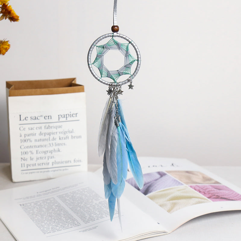 Dream Catcher Car Rearview Mirror Pendant – Boho Feather Hanging Ornament - BsBuy