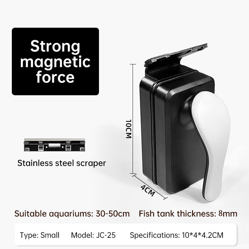 Strong Magnetic Aquarium Cleaner, Floating Algae Scraper Brush with Non-Slip Handle for Small, Medium & Large Fish Tanks - BsBuy