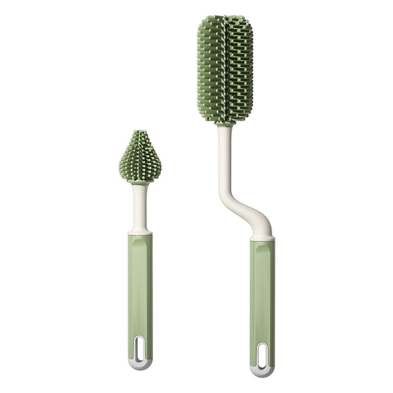 Silicone Baby Bottle Brush Set — Eco-Friendly 360° Cleaning Brushes for Bottles & Nipples - BsBuy