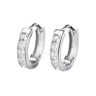 Chic Copper Zircon Stud Earrings for Women — Geometric Oval Sparkle | Gold, Silver, Pink & Multicolour - BsBuy