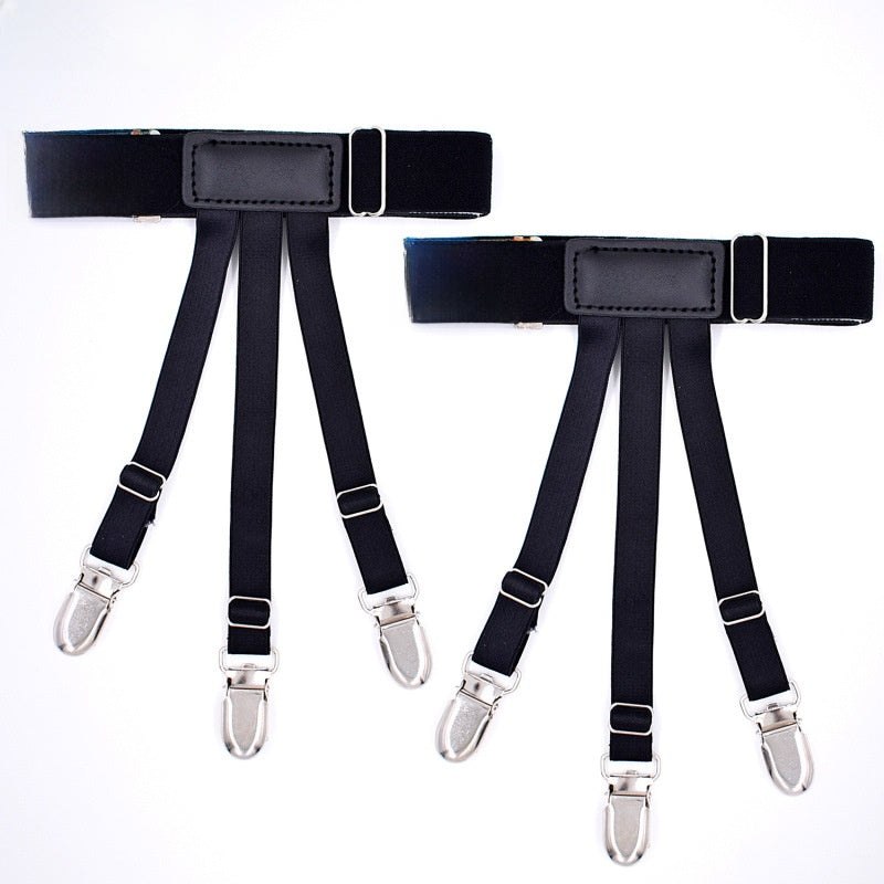 Adjustable Shirt Garter & Anti-Slip Clips | Men & Women | 6-Clip Set - BsBuy