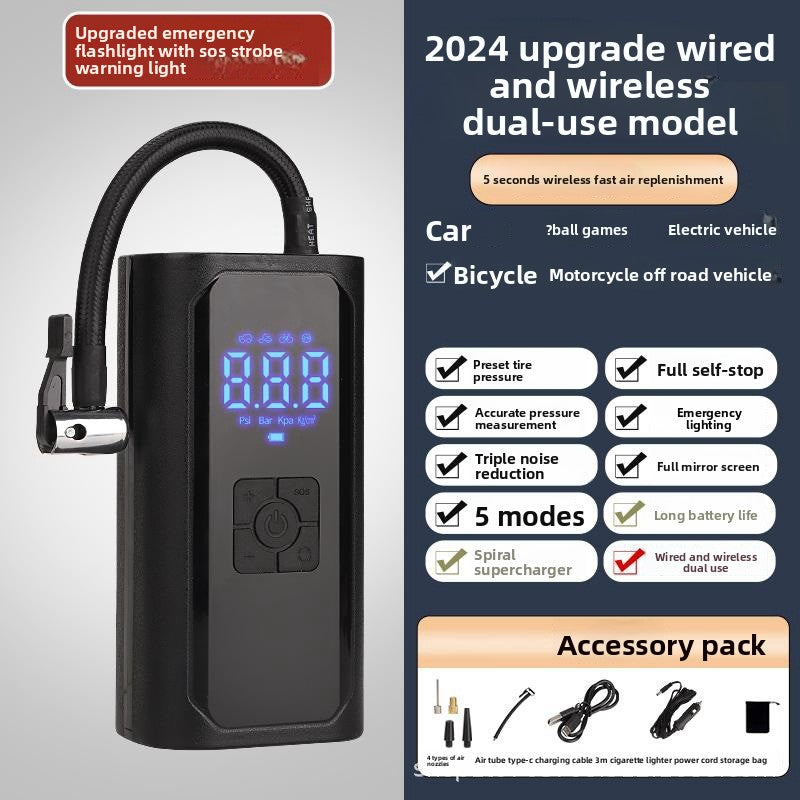 Portable Tyre Inflator | Digital Air Pump for Cars, EVs & Motorcycles - BsBuy