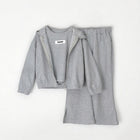 Solid Color Long Sleeve Hooded Set for Girls, Three-Piece Outfit with Tank Top, Hoodie, and Flared Pants - BsBuy