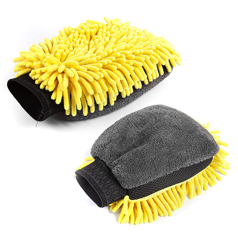 Microfiber Car Wash Gloves with Chenille Coral Texture - BsBuy