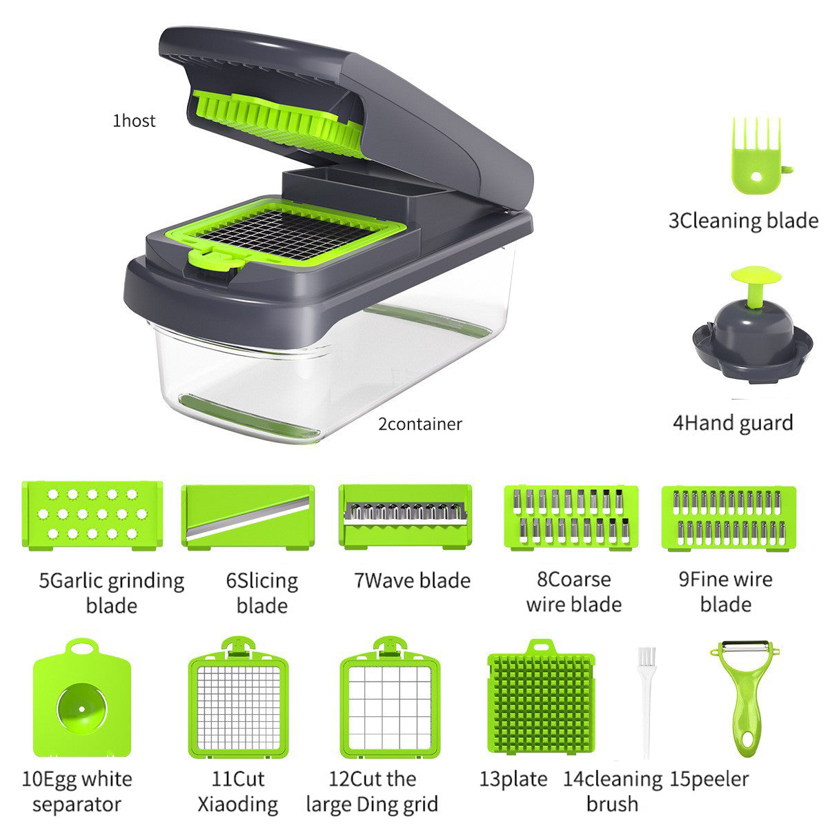 15-in-1 Multifunctional Vegetable Slicer & Grater Set - BsBuy