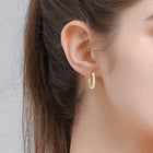 0.4 Carat Moissanite Huggie Earrings — S925 Sterling Silver | D Colour VVS1 | Gold & Silver - BsBuy