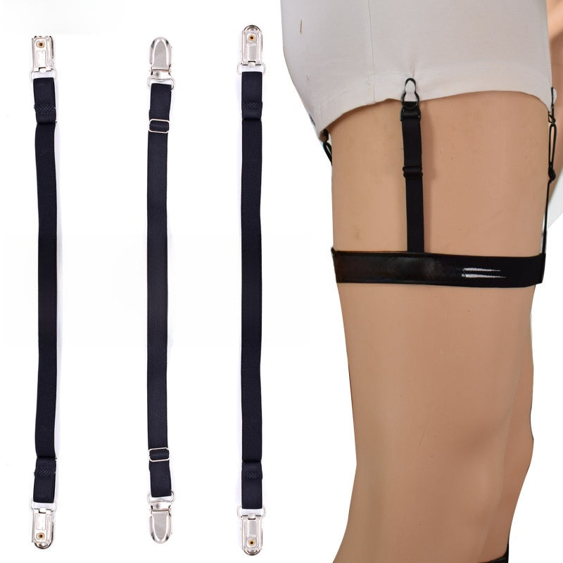 Adjustable Shirt Garter & Anti-Slip Clips | Men & Women | 6-Clip Set - BsBuy