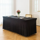Stretch Spandex Table Cloth Rectangular, Fitted Table Cover for Weddings Parties Banquets Hotel Event Decoration - BsBuy