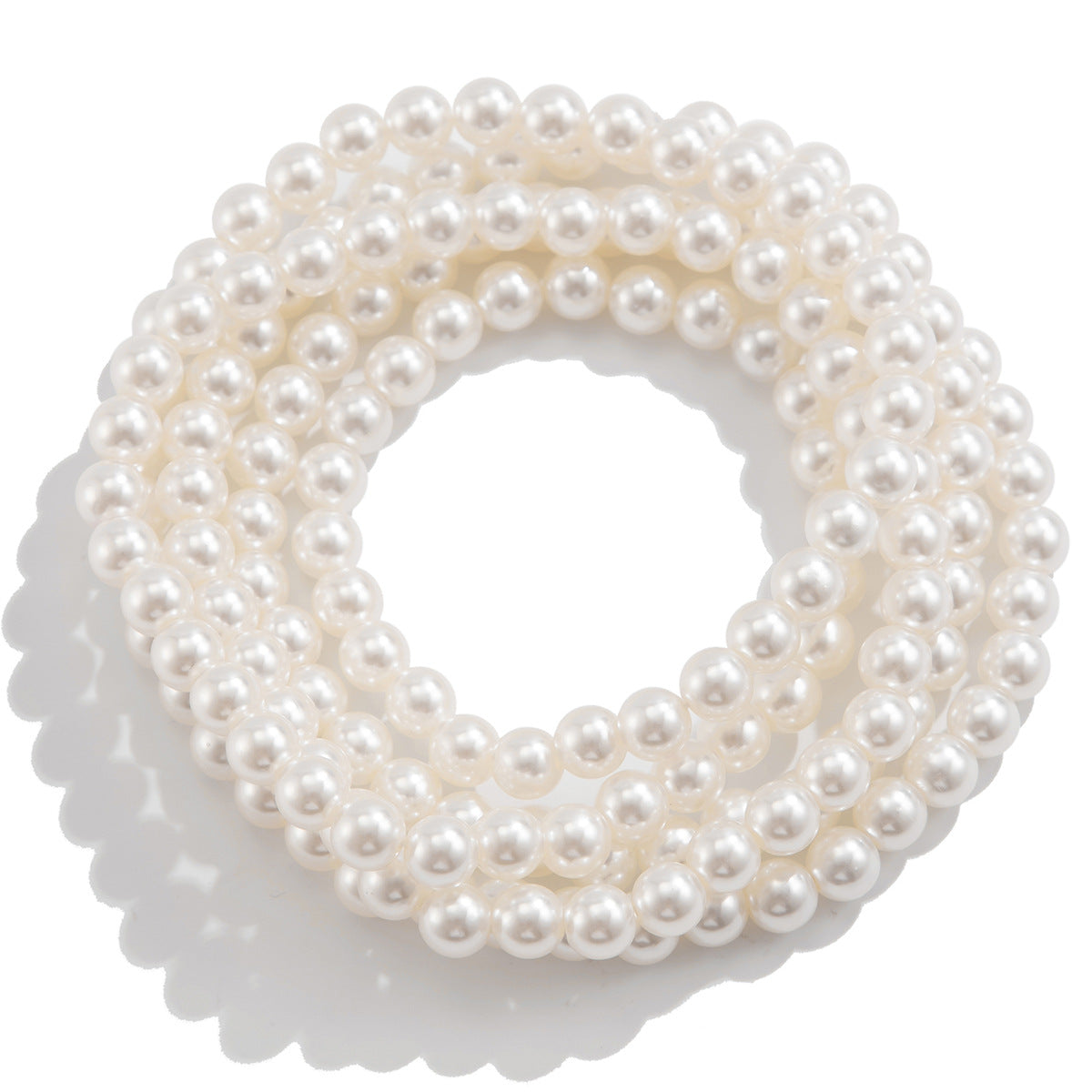 Double-Layer Imitation Pearl & Bead Ankle Chain for Women — Light Luxury Layered Anklet - BsBuy