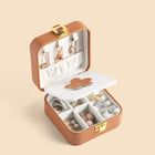Casegrace PU Leather Mini Jewelry Box Organizer for Jewelry Earrings Necklace Ring Storage Casket Travel Portable Jewellery Case - BsBuy